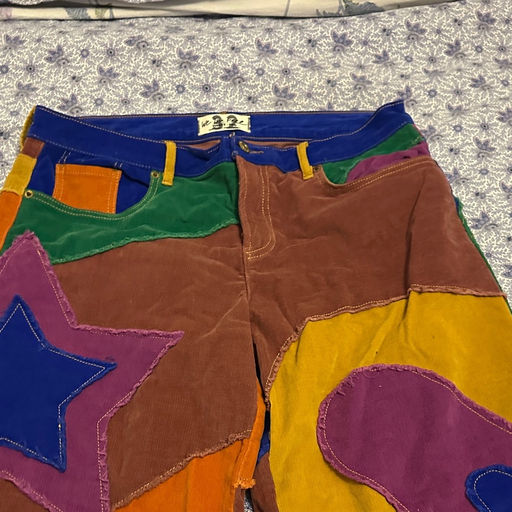 Free People Multicolor Patchwork Pants - image 2